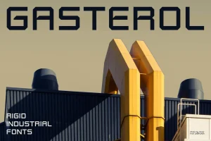 Gasterol – Industrial Steel Display Fonts
