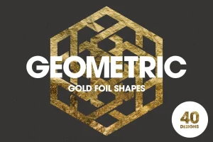 Geometric Gold Foil Shapes