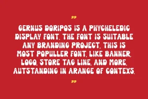 Gernus Doripos – Psychedelic Font