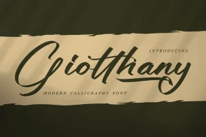 Giotthany Modern Calligraphy Font