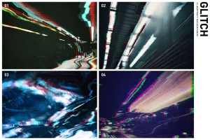Glitch – 12 Abstract Backgrounds