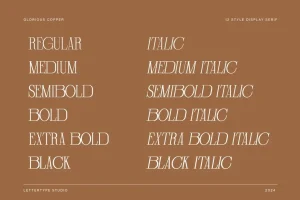 Glorious Copper a Nostalgic Serif