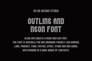 Glow Outliner – Futuristic & Neon Font