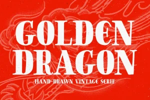 Golden Dragon – Hand-drawn Serif