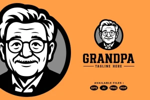 Grandpa Modern Logo