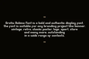 Gratix Robina – Classic Font