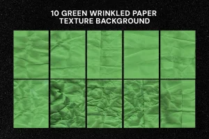 Green Fold & Wrinkle Paper Texture #03