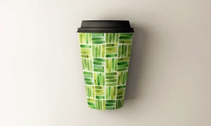 Green Watercolor Stripes
