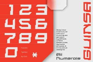 Guinsa – Futuristic Font