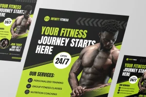 Gym Fitness Flyer Set
