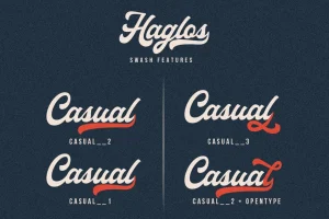 Haglos – Retro Script Font