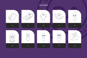 Halloween Stamps & Chalk Brushes