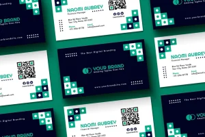 Hand Drawn Flat Infographic Business Card