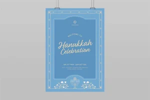 Hanukkah Welcome Sign Template