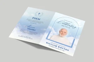 Heavenly Funeral Memorial Card