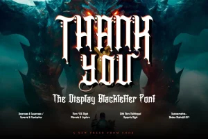 Heavier Crowns – Display Blackletter Font