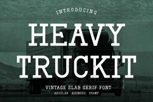 Heavy Truckit – Slab Serif Font
