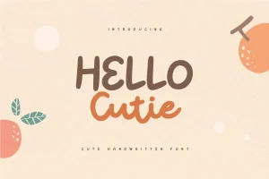 Hello Cutie – Cute Quotes Handwritten Font