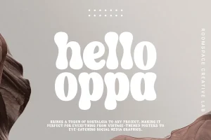 Hello Oppa – Groovy Vintage Font
