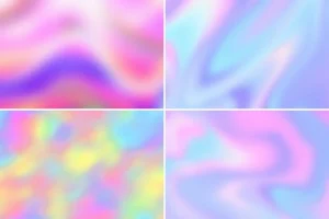 Holographic Grainy Gradient Textures