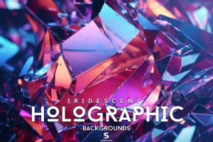 Holographic Iridescent glass Backgrounds
