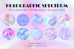 Holographic Iridescent Texture Pack