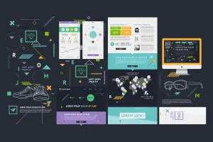 infographics element with Vector GUI Template