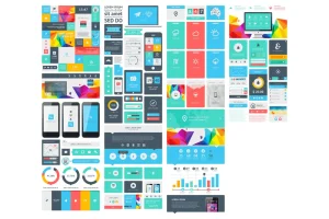 infographics element with Vector GUI Template