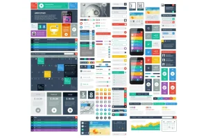 infographics element with Vector GUI Template