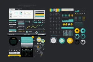 infographics element with Vector GUI Template