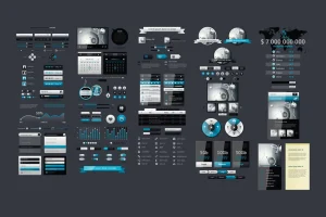 infographics element with Vector GUI Template