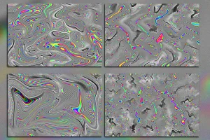 Iridescent Glitch Backgrounds Vol. 02