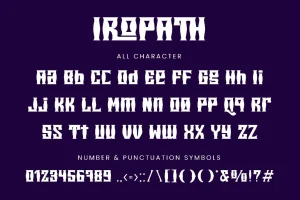 Iropath – Psychedelic Typeface Font