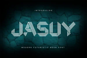 Jasuy – Modern Futuristic Neon Font