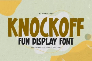 Knockoff – Fun Display Font