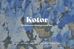 Kotor Watercolor Background Set