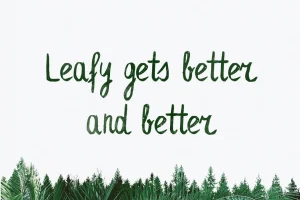 Leafy Extended Brush Font