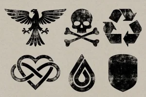 Letterpress Vector Symbols