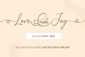 Love and Joy – A Wedding Font