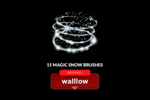 Magic snow light photoshop digital brushes