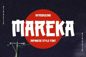 MAREKA – Japanese style font