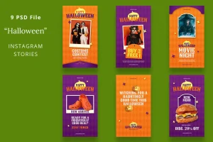 Menkun – Halloween Instagram Story & Canva