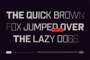 Military JR34 – Army Adventure Car Motorcycle Font