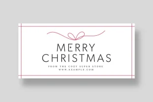 Minimal Christmas Gift Certificate Template