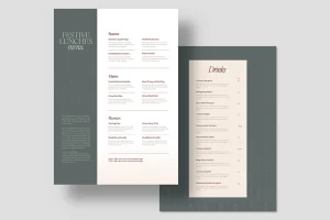 Minimal Christmas Menu Template
