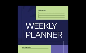 Modern Daily Weekly School Planner