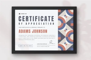 Modern Geometric Certificate Template V1