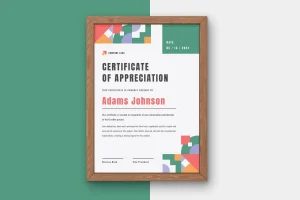Modern Geometric Certificate Template V2