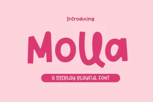 Molla // A Cute Display Font