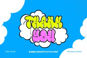 Monsie – Bubble Graffiti Font